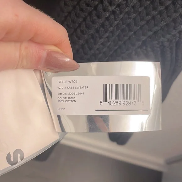 Simon Miller Kree Distressed Sweater Dress In Black - Picture 6 of 7